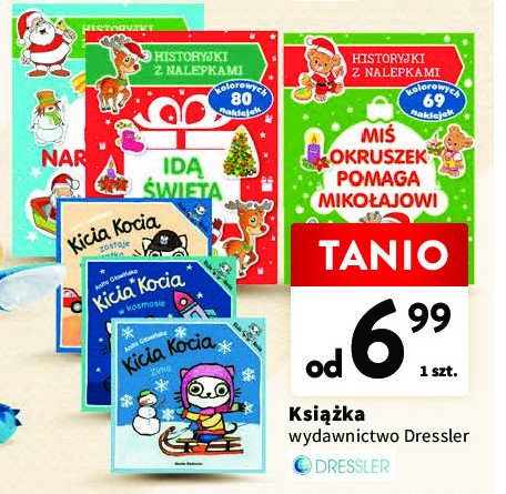 Historyjki z naklejkami - miś okruszek pomaga mikołajowi promocja