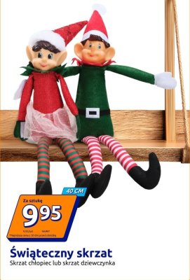 Świąteczny skrzat - skrzat dziewczynka 40 cm promocja w Action