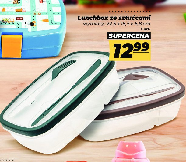 Lunchbox ze sztućcami 22.5 x 15.5 x 6.8 cm promocja