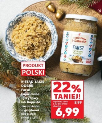 Farsz kapuściano-grzybowy  promocja w Kaufland