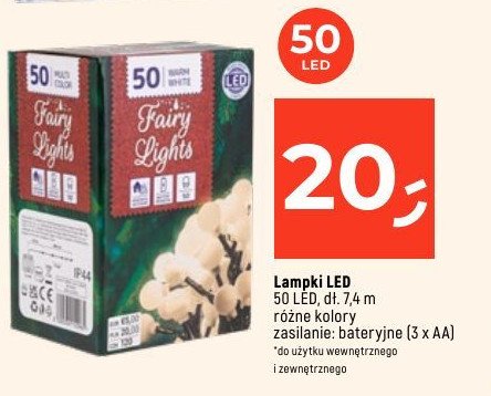 Lampki 50 led promocja w Dealz