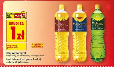 Olej Wyborny 1l rzepakowy promocja w Biedronka