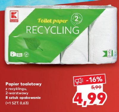 Papier toaletowy z recyclingu K-classic promocja