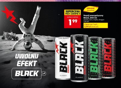 Napój energetyczny Black, 250 ml classic promocja w Biedronka