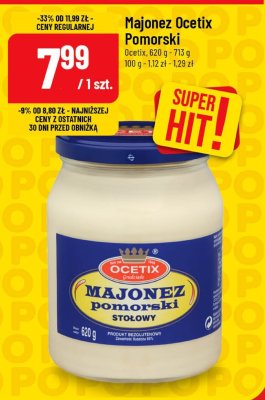 Majonez Ocetix Pomorski stołowy promocja w POLOmarket