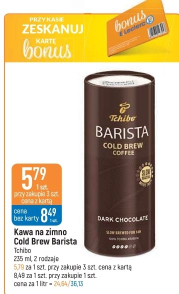 Napój dark chocolate Tchibo barista cold brew coffee promocja