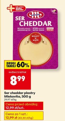 Ser cheddar plastry  promocja w Biedronka