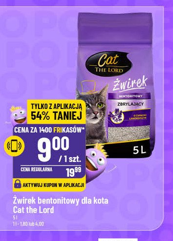 Żwirek bentonitowy Cat the lord promocja w POLOmarket