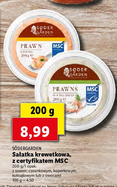 Sa艂atka krewetki z sosem czosnkowym Sodergarden promocja