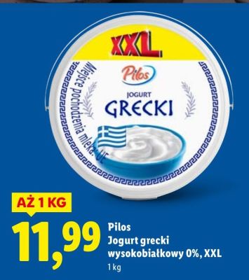 Jogurt grecki Pilos wysokobiałkowy 0% XXL promocja w Lidl