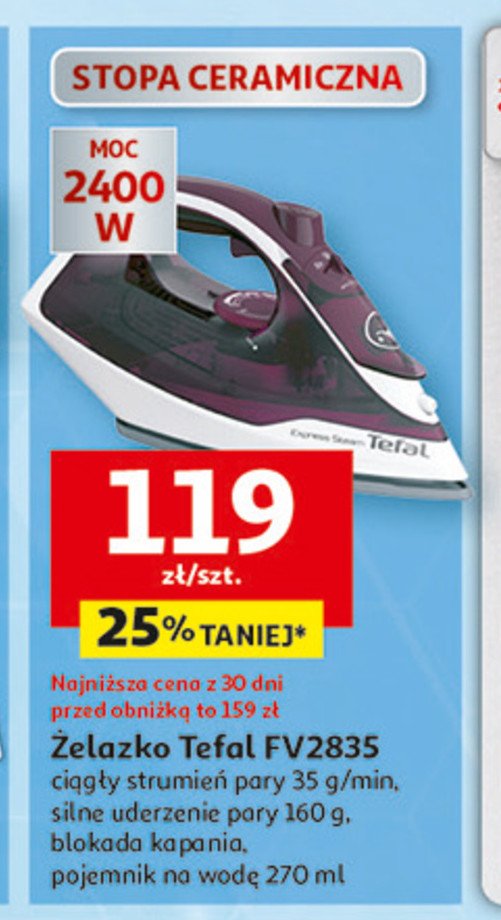 Żelazko fv2835 Tefal promocja