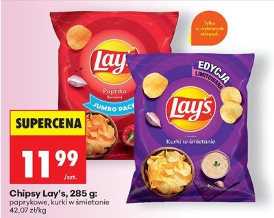 Chipsy Lay's paprykowe 285 g promocja w Biedronka