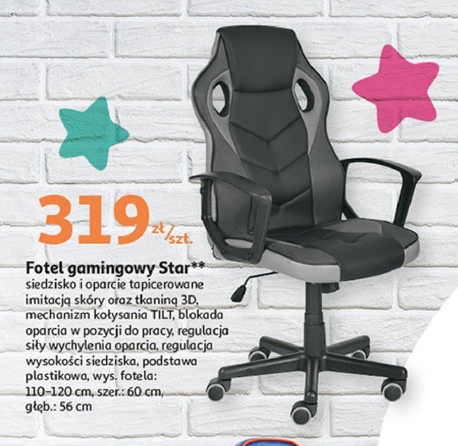 Fotel gamingowy star promocja