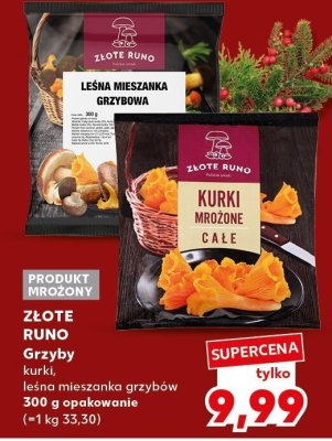 Grzyby ZŁOTE RUNO kurki, leśna mieszanka grzybów 300 g promocja w Kaufland