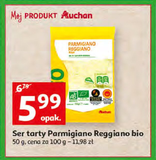 Ser parmigiano reggiano tarty Auchan bio promocje