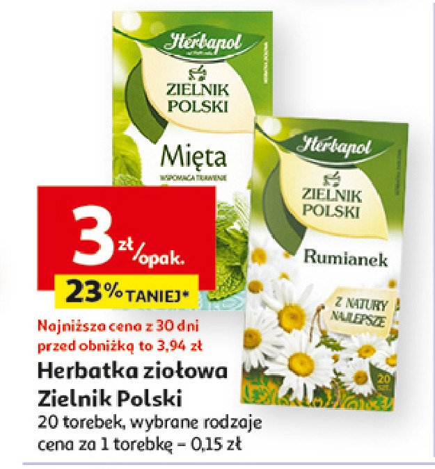 Herbatka rumianek Herbapol zielnik polski promocja w Auchan