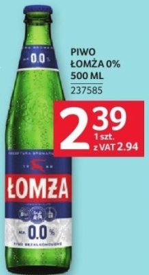 Piwo Łomża 0% 500ML promocja w Selgros