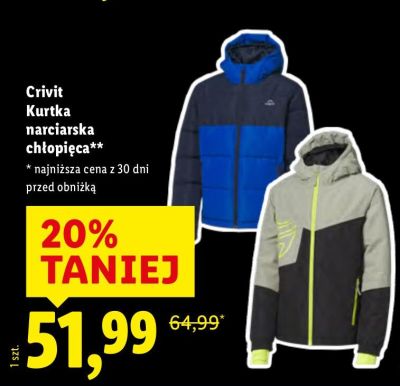 Kurtka narciarska chłopięca  promocja w Lidl