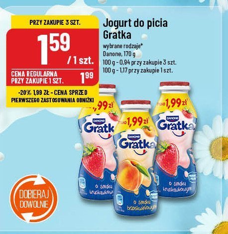 Napój mleczny brzoswkiniowy Danone gratka promocja