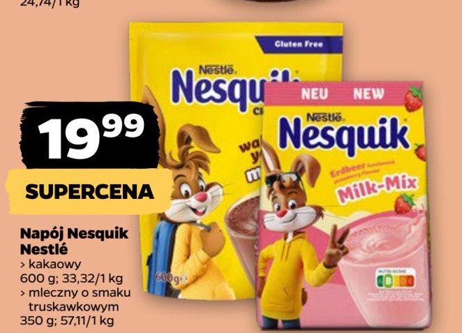 Napój truskawkowy Nesquik promocja