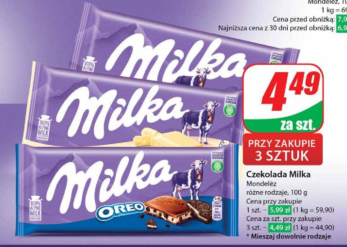 Czekolada biała Milka promocja