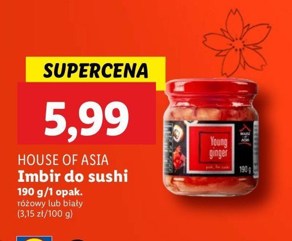 Imbir biały do sushi House of asia promocja