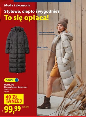 Płaszcz pikowany damski maxi  promocja w Lidl