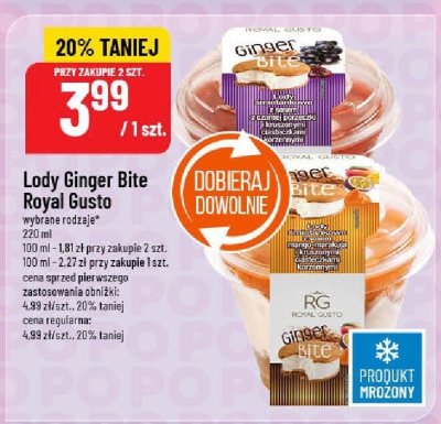 Lody Ginger Bite Royal Gusto wybrane rodzaje promocja w POLOmarket