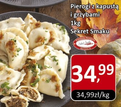 Pierogi z kapustą i grzybami 1kg Sekret Smaku promocja w Market Point