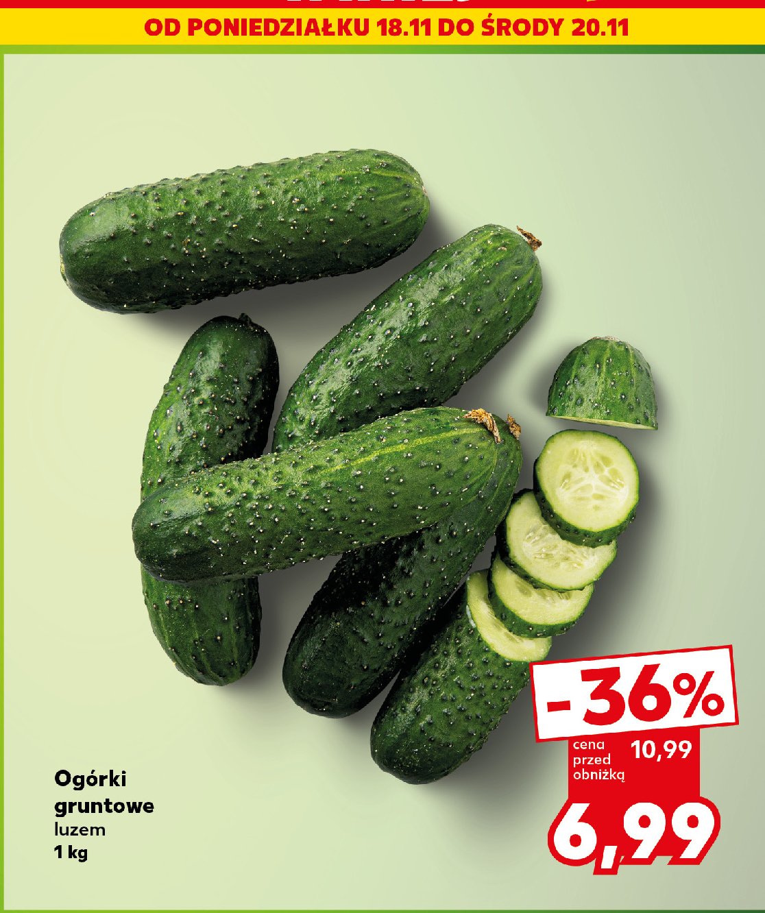 Ogórki gruntowe promocja w Kaufland