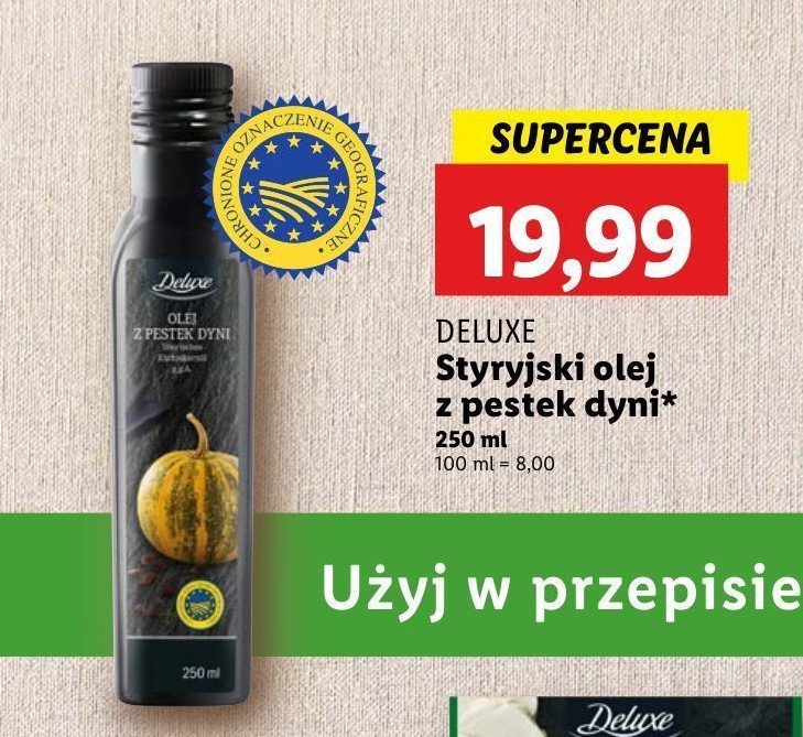 Olej z pestek dyni Deluxe promocja