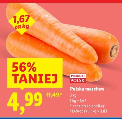 Polska marchew promocja w Lidl