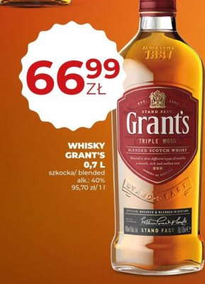 Whisky Grant's 0,7 L promocja w Duży Ben