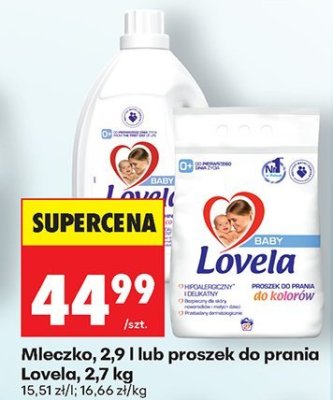 Mleczko do prania Lovela promocja w Biedronka