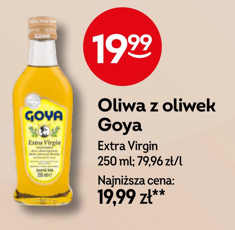 Oliwa extra virgin Goya promocja w Żabka