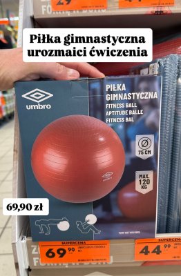Piłka gimnastyczna Umbro 75 cm promocja w Biedronka