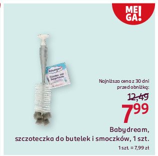 Szczotka do butelek i smoczków Babydream promocja w Rossmann