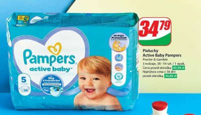 Pieluszki dla dzieci 5 Pampers active baby promocja