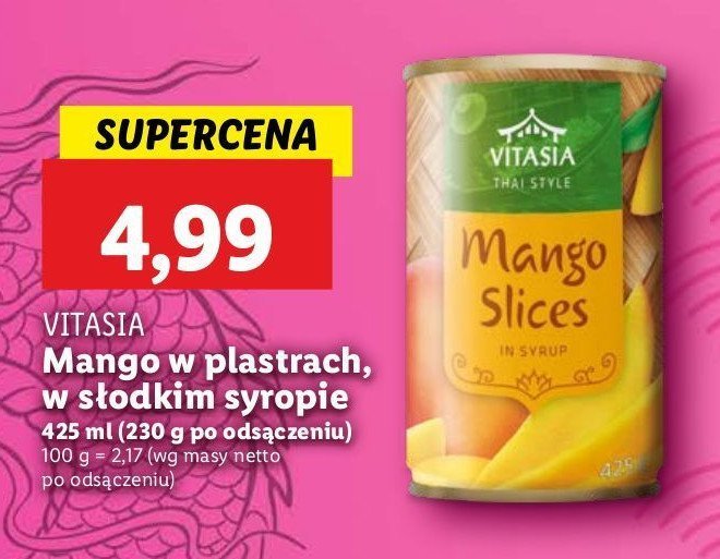 Mango w plastrach Vitasia promocja