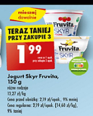 Jogurt malina Fruvita skyr promocja