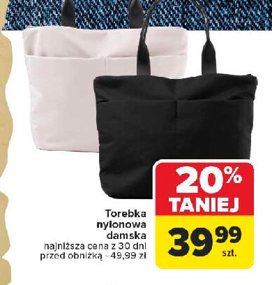 Torba nylonowa damska promocja w Carrefour