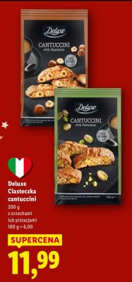 Ciasteczka cantuccini z pistacjami Deluxe promocja w Lidl
