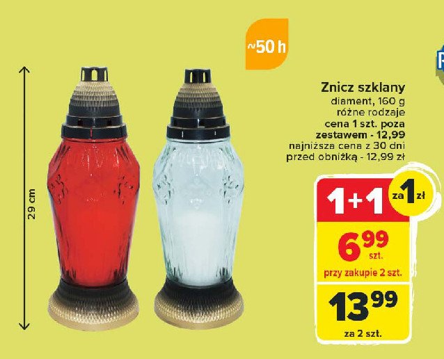 Znicz szklany 160 g promocja