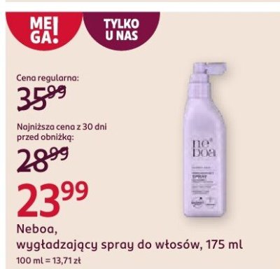Spray do włosów Neboa, wygładzający, 175 ml promocja w Rossmann