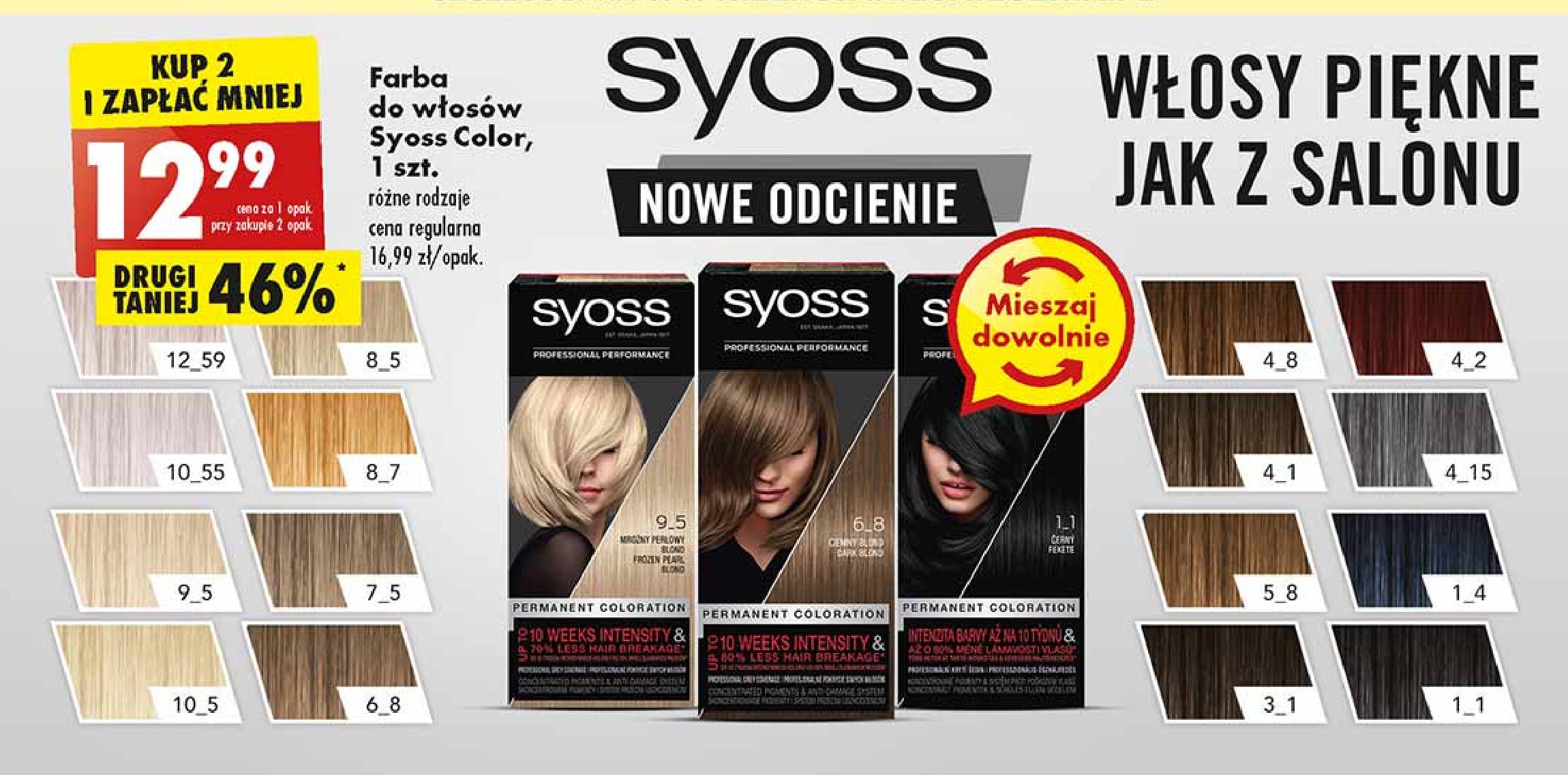 Krem do koloryzacji włosów 4-2 mahoniowy brąz Syoss professional performance promocja