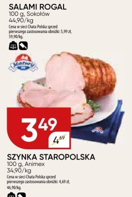 Szynka staropolska Animex promocja w Chata Polska