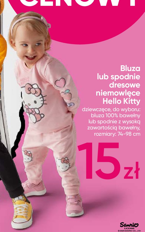 Bluza niemowlęca hello kitty promocja w Pepco