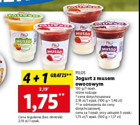 Jogurt truskawka Pilos musso promocja