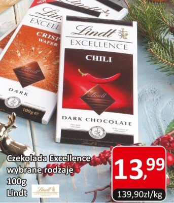Czekolada Excellence wybrane rodzaje Lindt promocja w Market Point