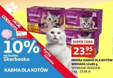 Karma dla kota drób Whiskas pure delight promocja w Carrefour